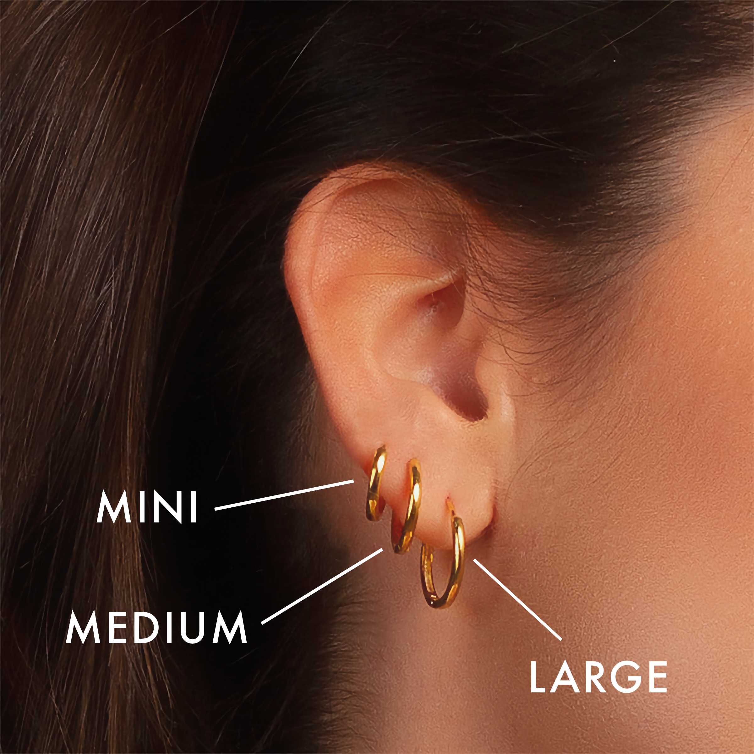 Classic Round Stainless Steel Hoops