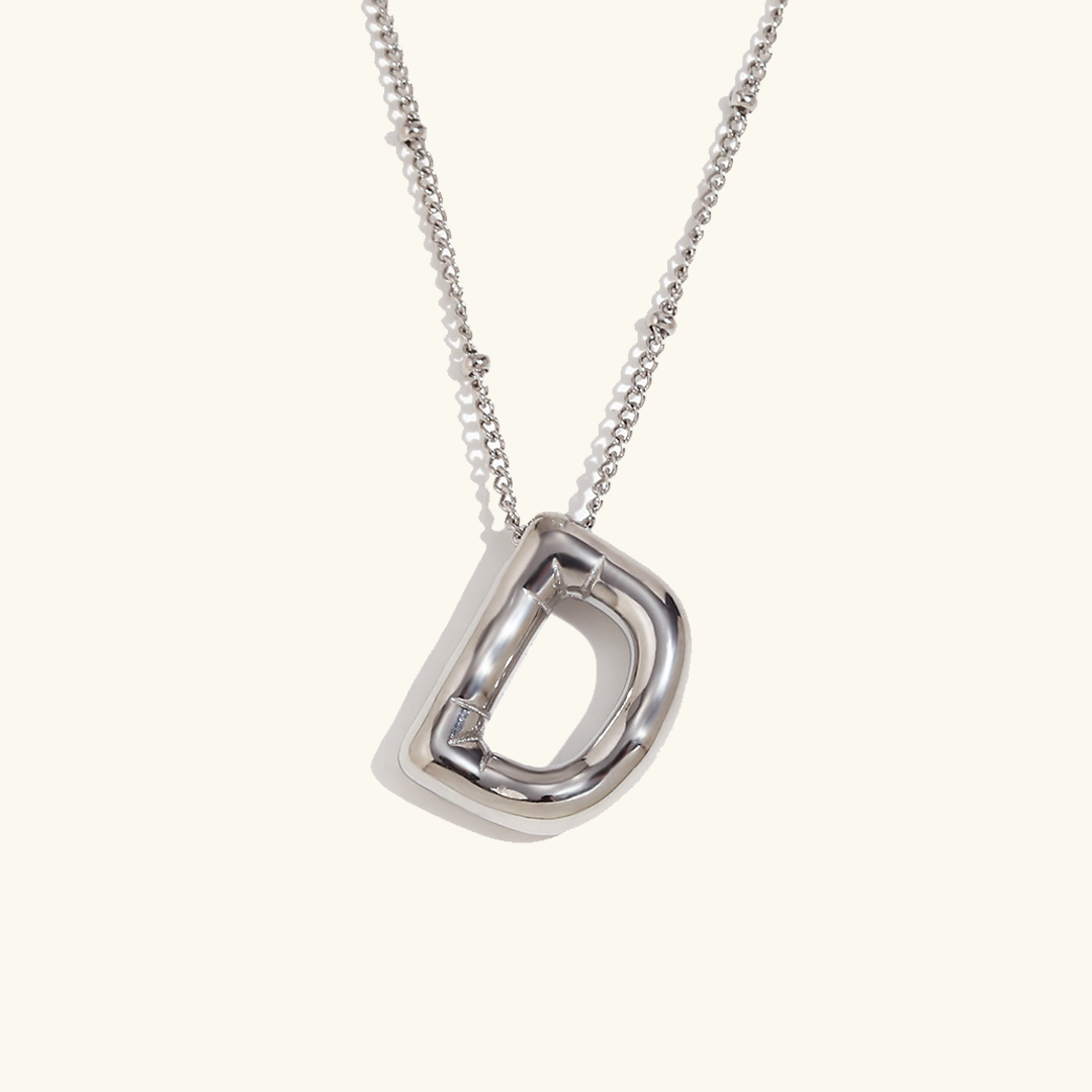 Balloon Initial 18K Gold-Plated Stainless Steel Necklace