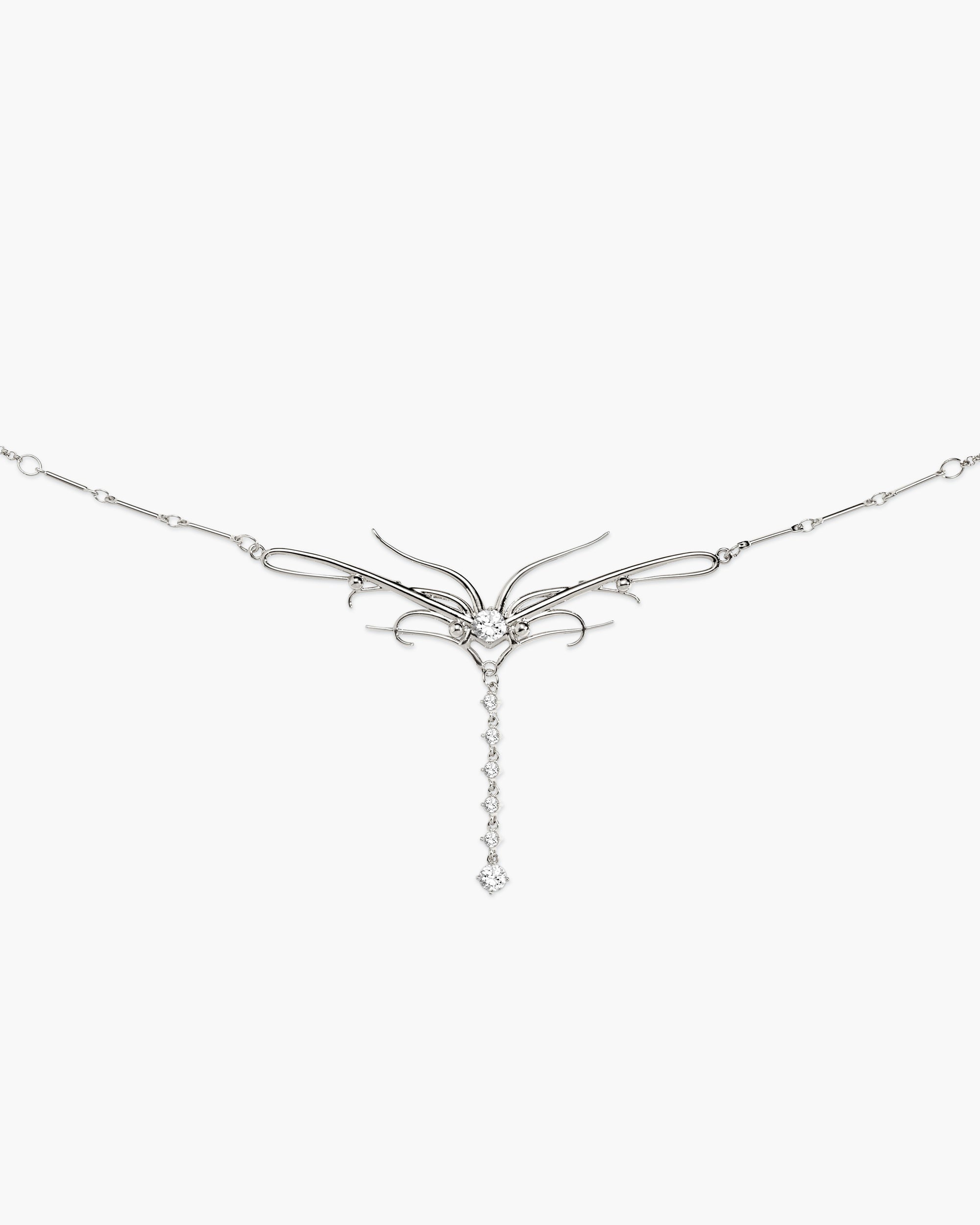 Dripping Waist Cross CZ Chain
