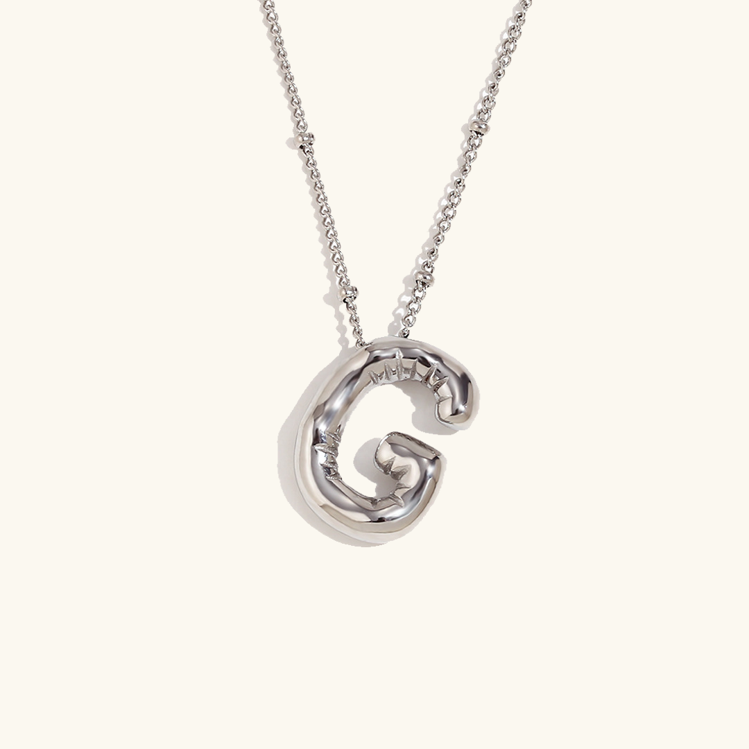 Balloon Initial 18K Gold-Plated Stainless Steel Necklace
