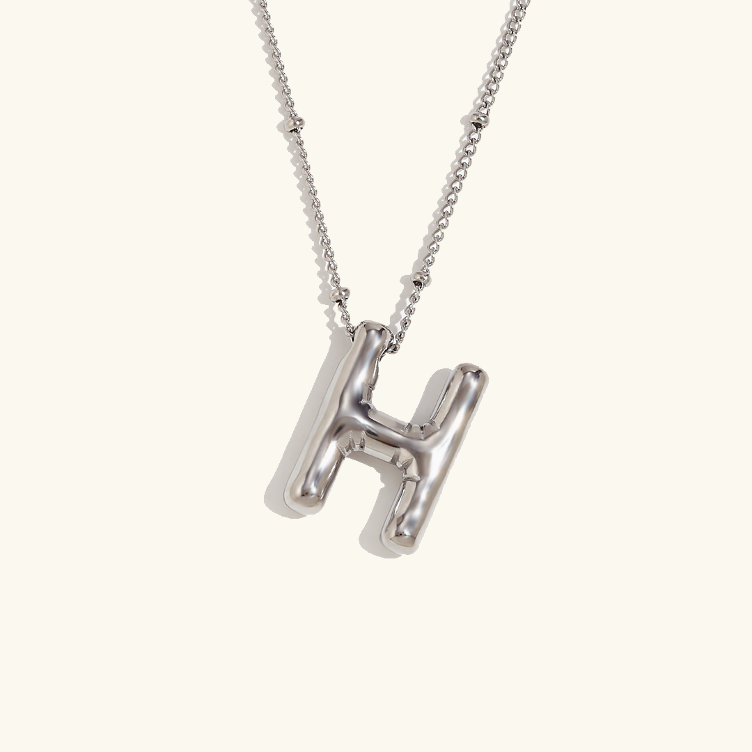 Balloon Initial 18K Gold-Plated Stainless Steel Necklace