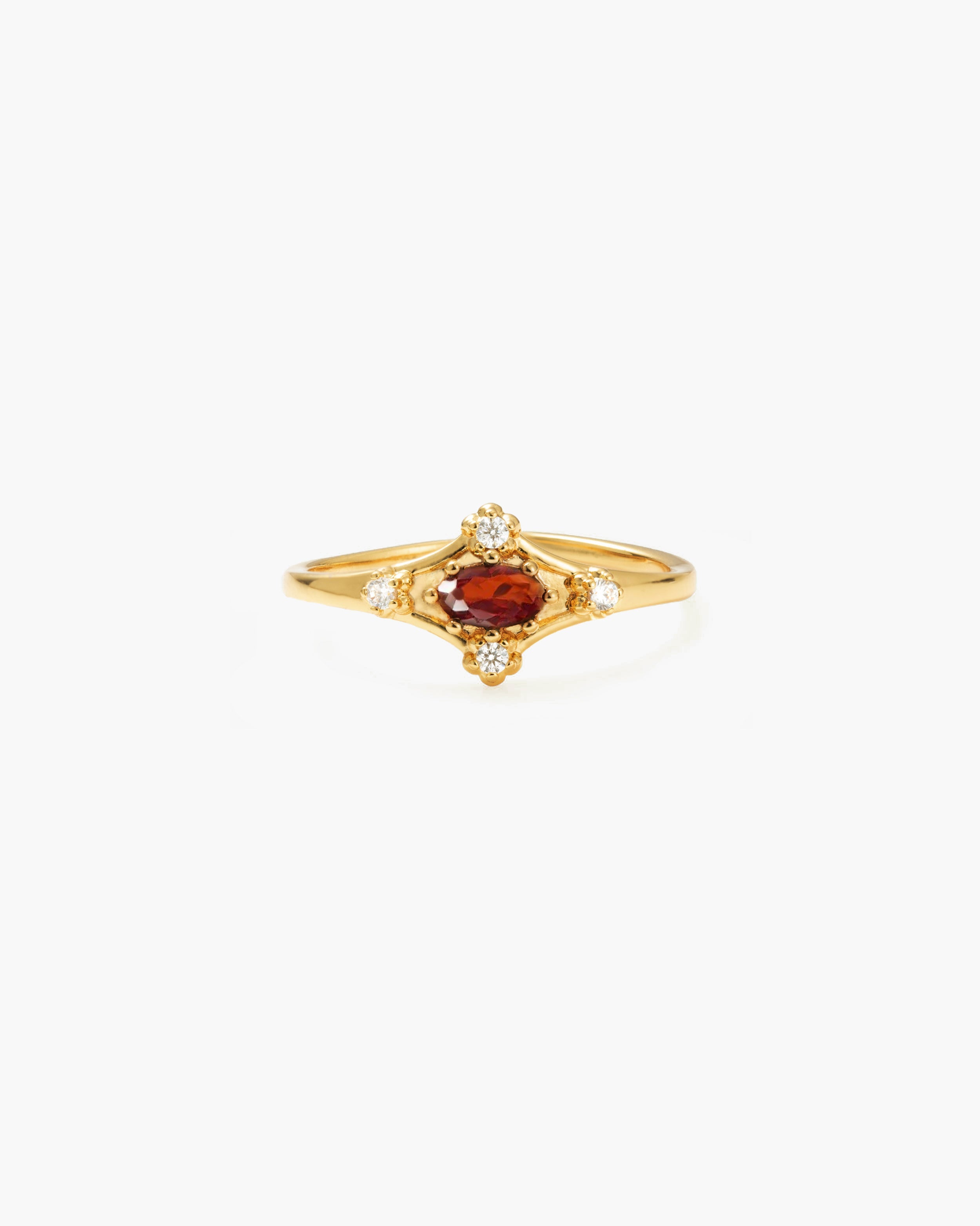 Juliet Garnet Cubic Zirconia Ring