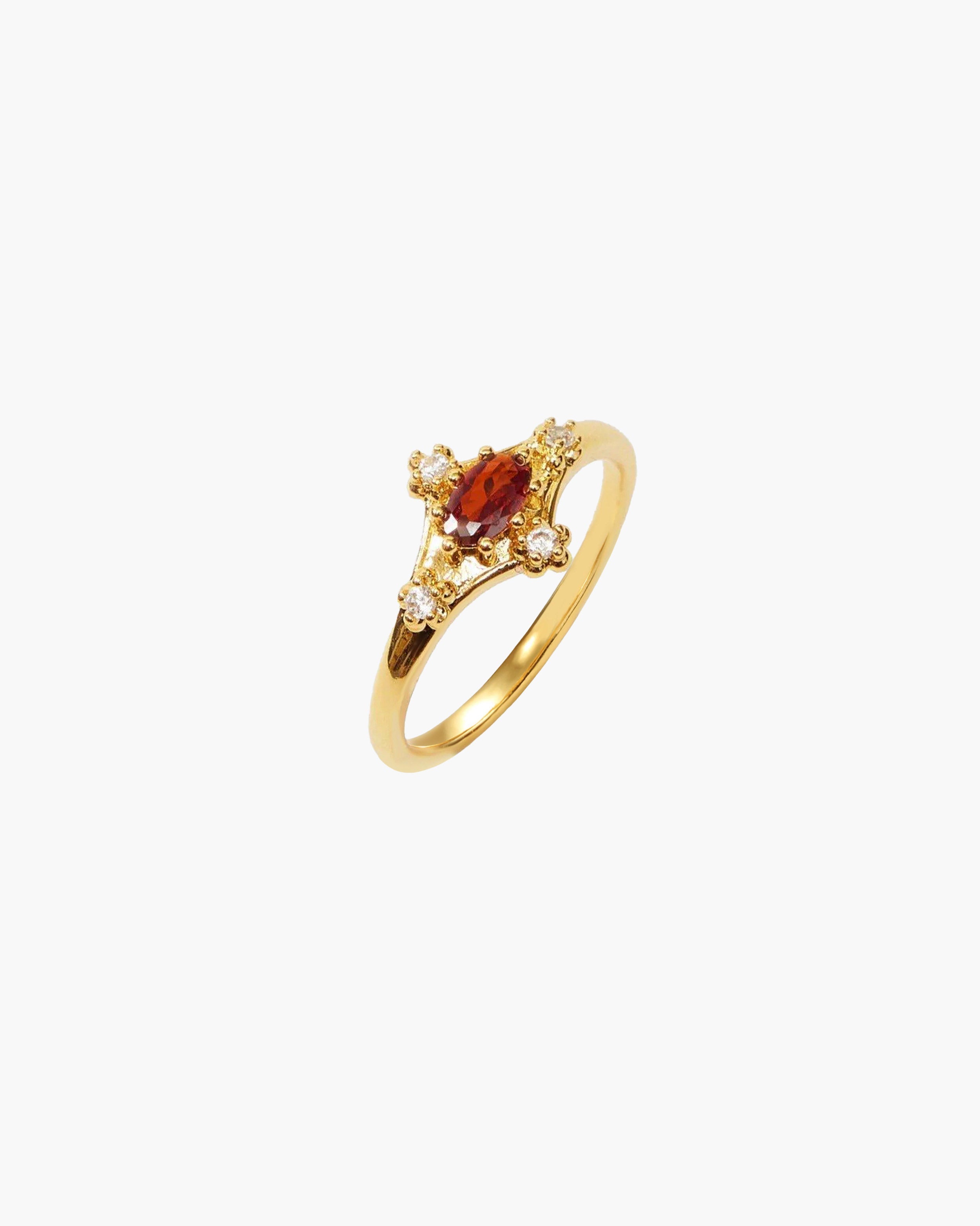Juliet Garnet Cubic Zirconia Ring