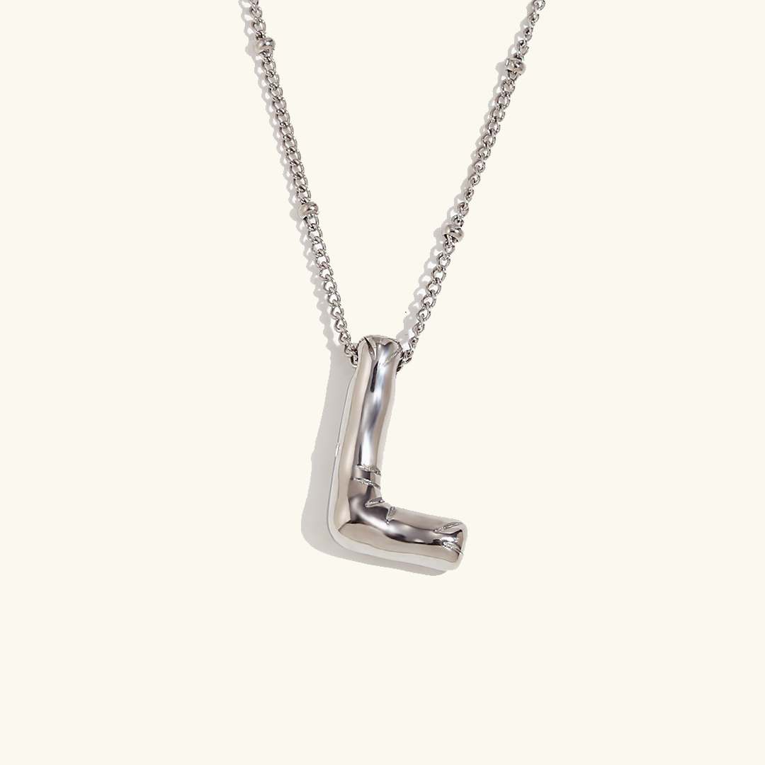 Balloon Initial 18K Gold-Plated Stainless Steel Necklace
