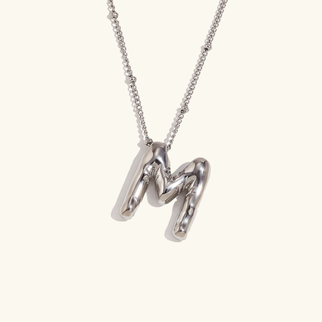 Balloon Initial 18K Gold-Plated Stainless Steel Necklace