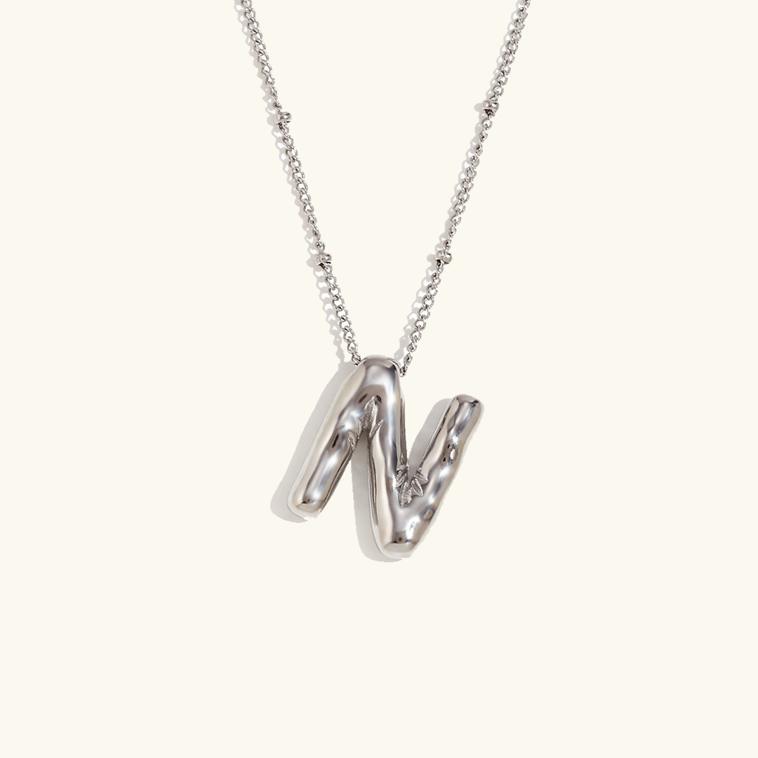 Balloon Initial 18K Gold-Plated Stainless Steel Necklace