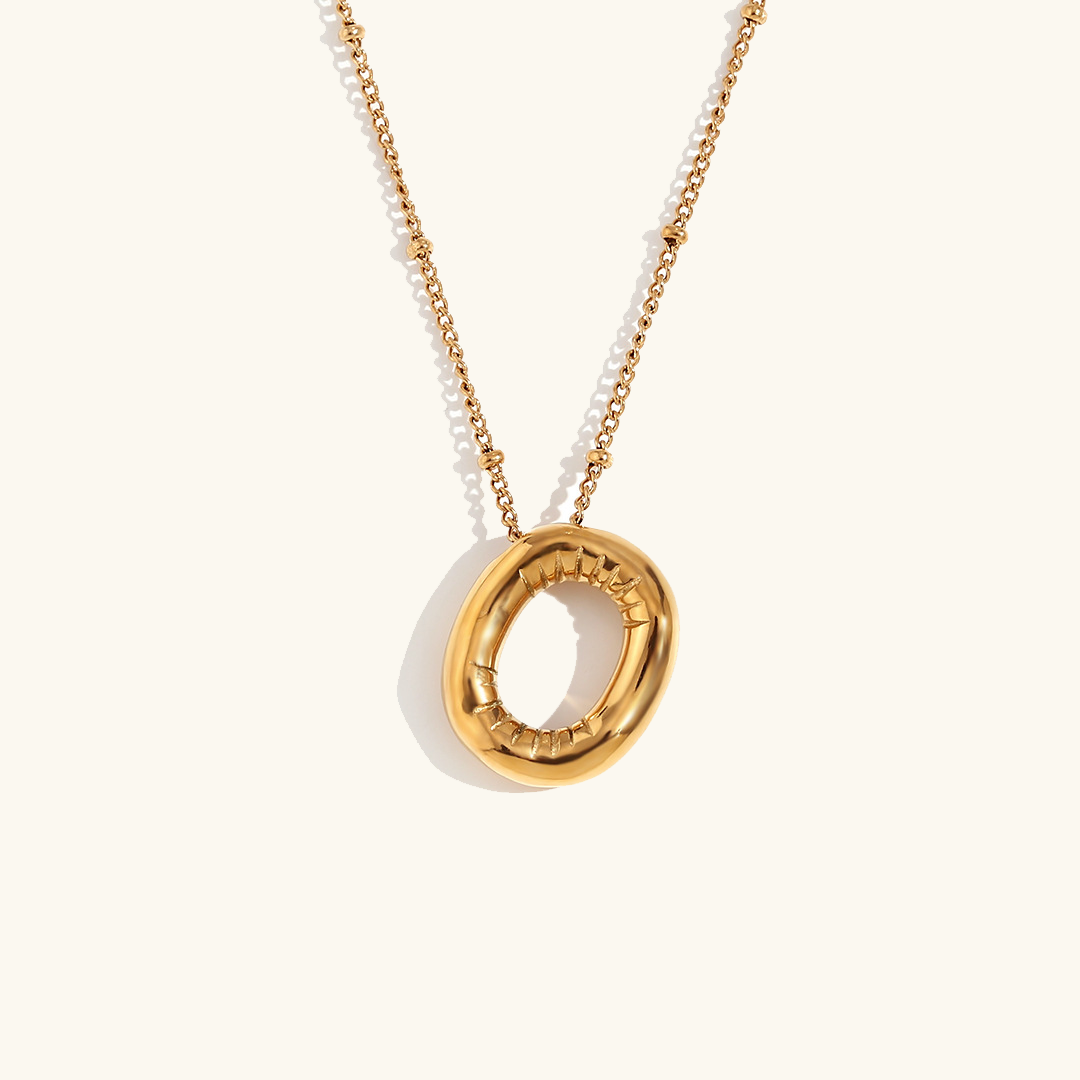 Balloon Initial 18K Gold-Plated Stainless Steel Necklace