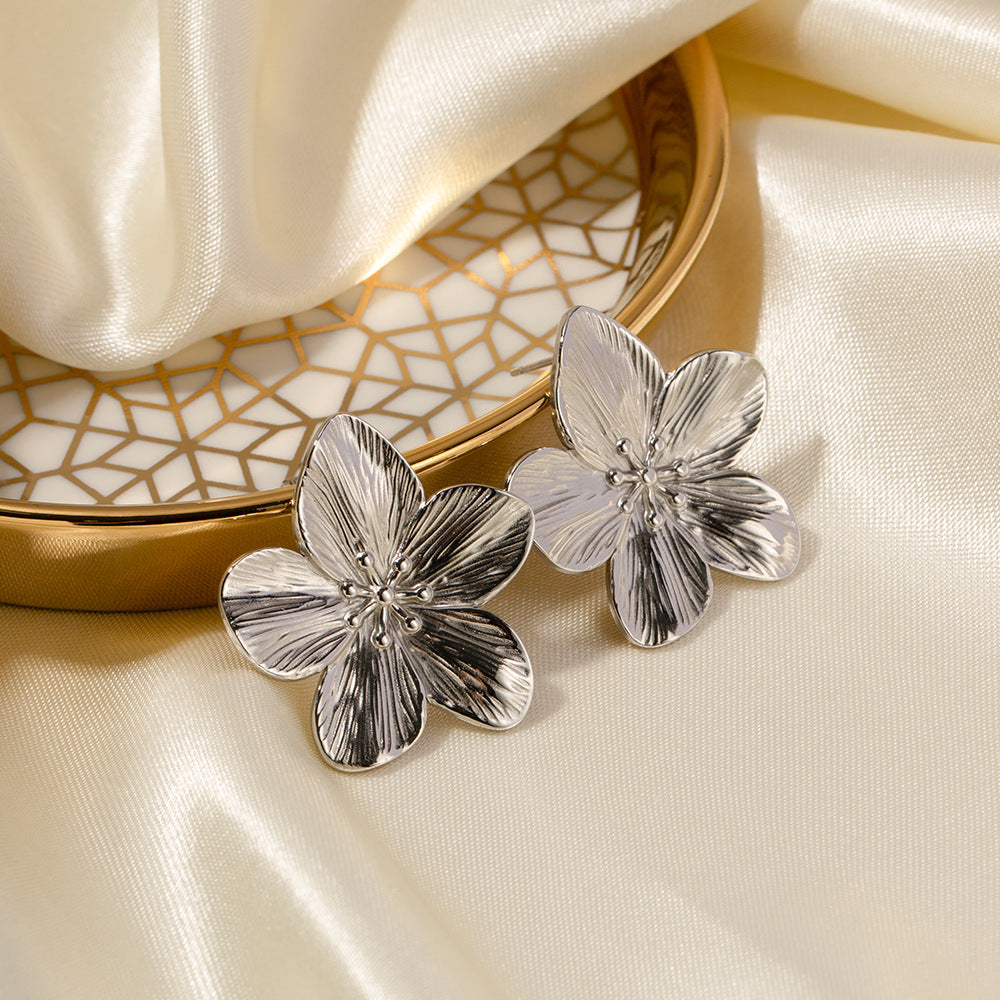 Allysa Flower 18K Gold-Plated Stainless Steel Earrings