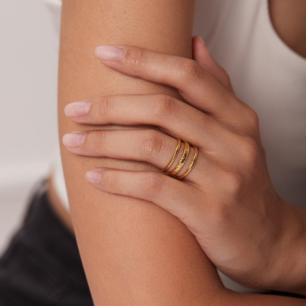Shirley 18K Gold-Plated Stainless Steel Ring