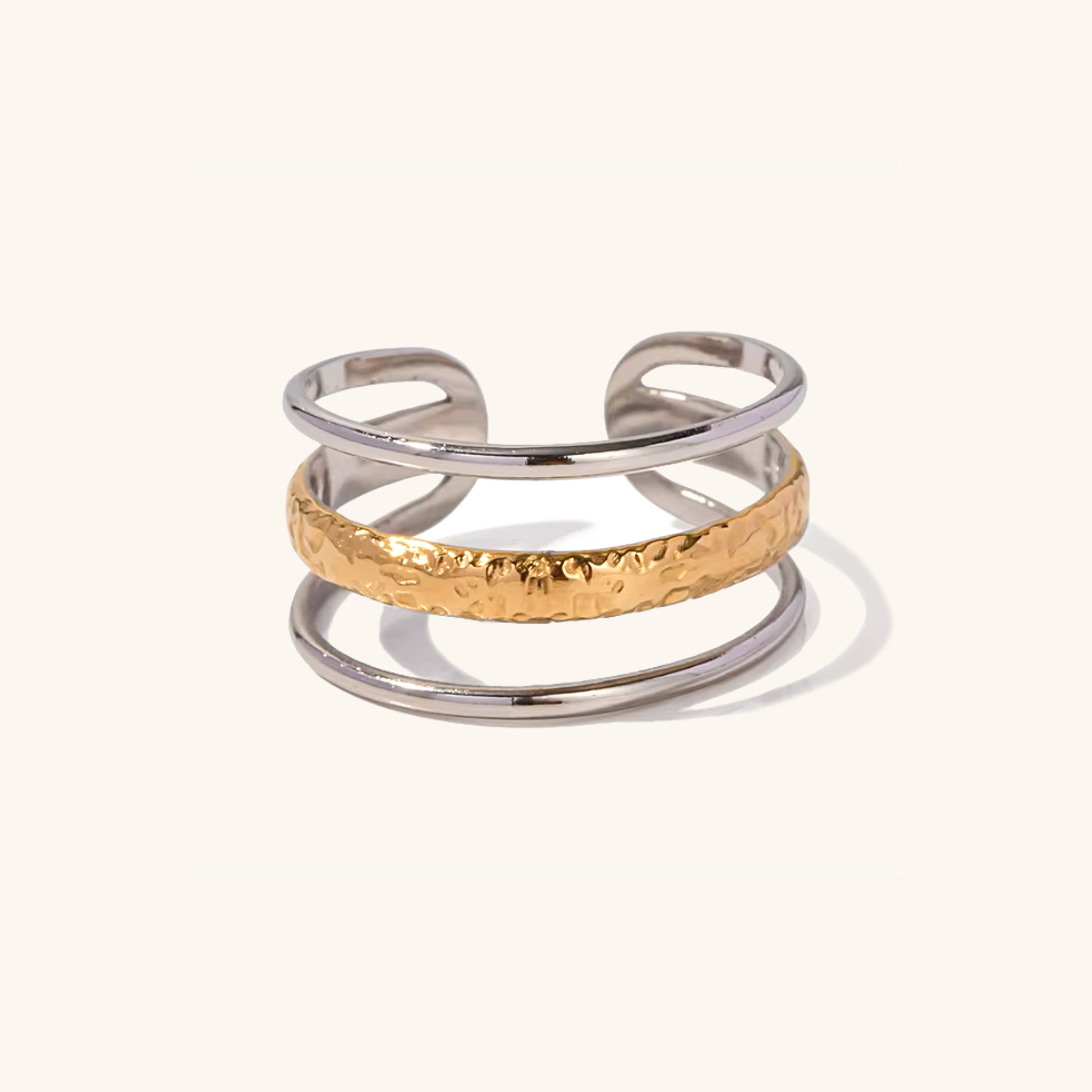 Shirley 18K Gold-Plated Stainless Steel Ring