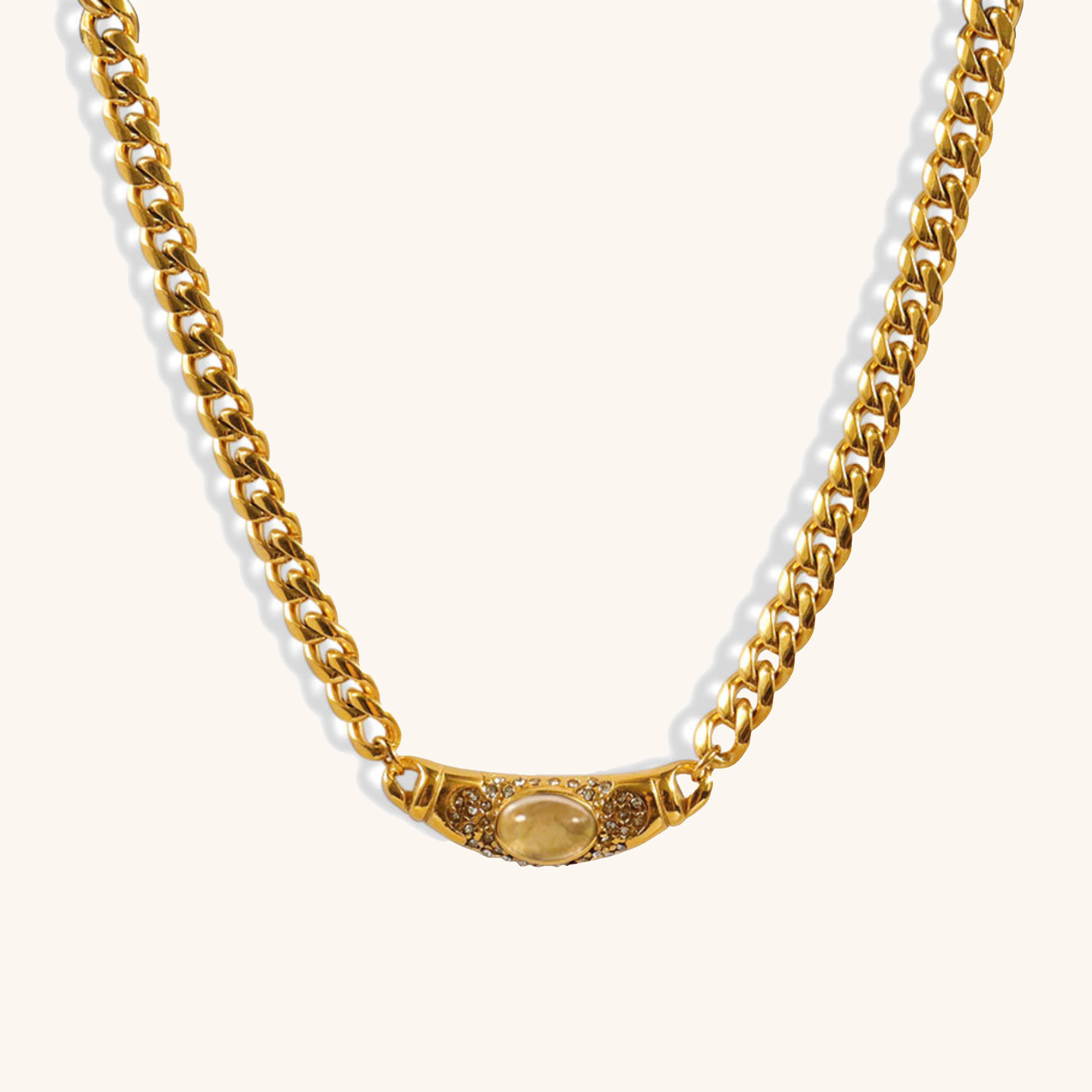 Vintage Isabella 18K Gold-Plated Stainless Steel Necklace