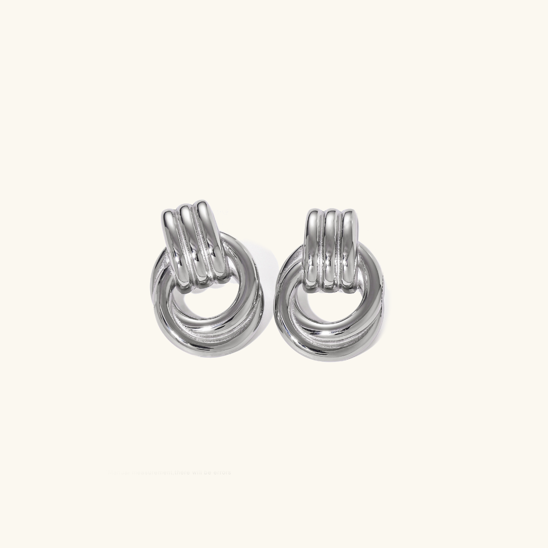 Luna Layered 18K Gold-Plated Stainless Steel Hoop Earrings