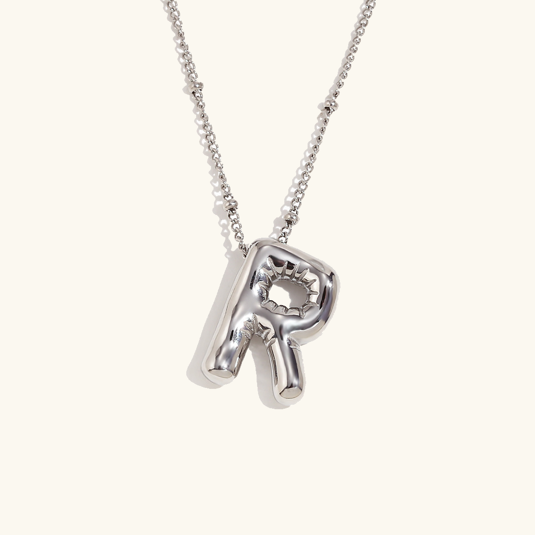 Balloon Initial 18K Gold-Plated Stainless Steel Necklace