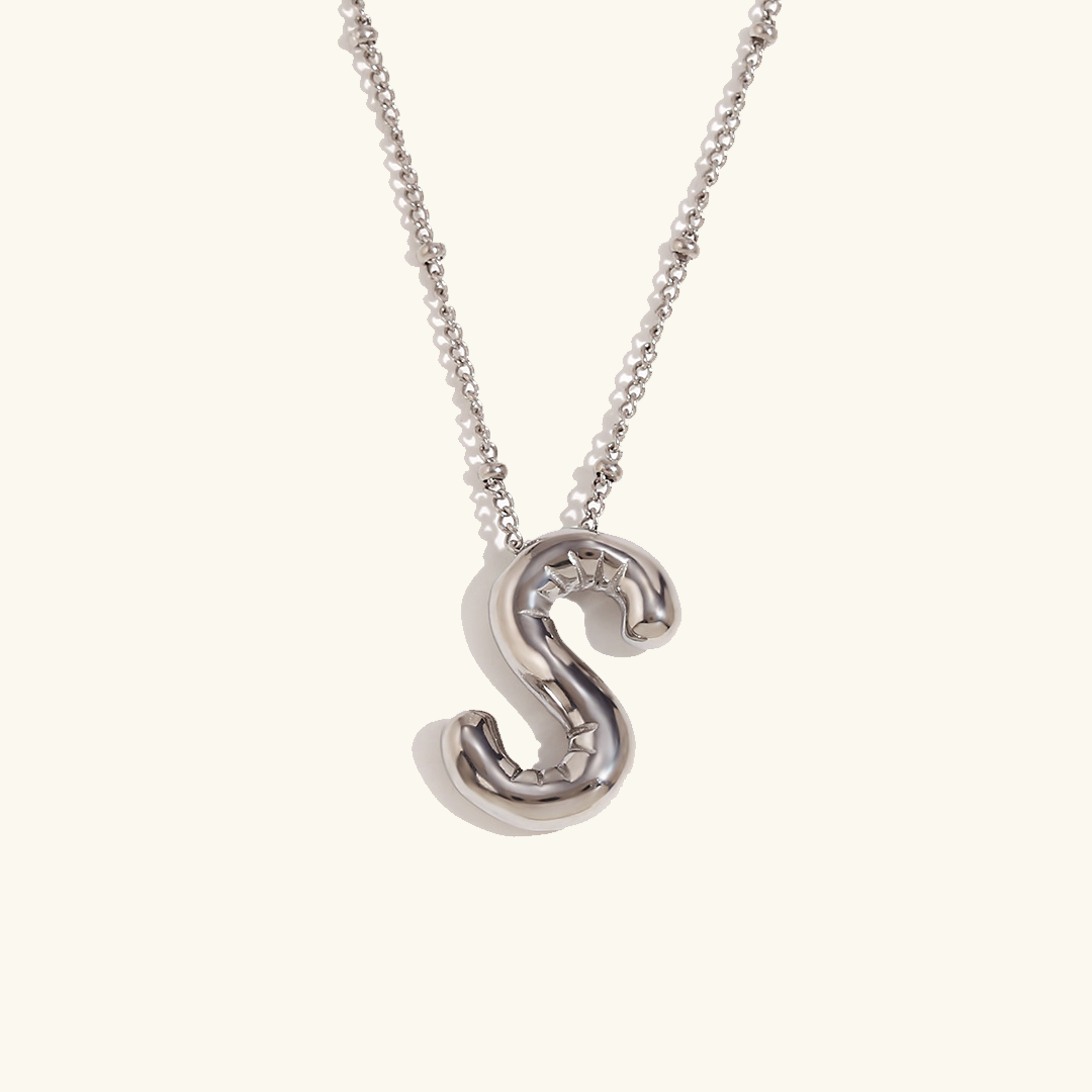 Balloon Initial 18K Gold-Plated Stainless Steel Necklace