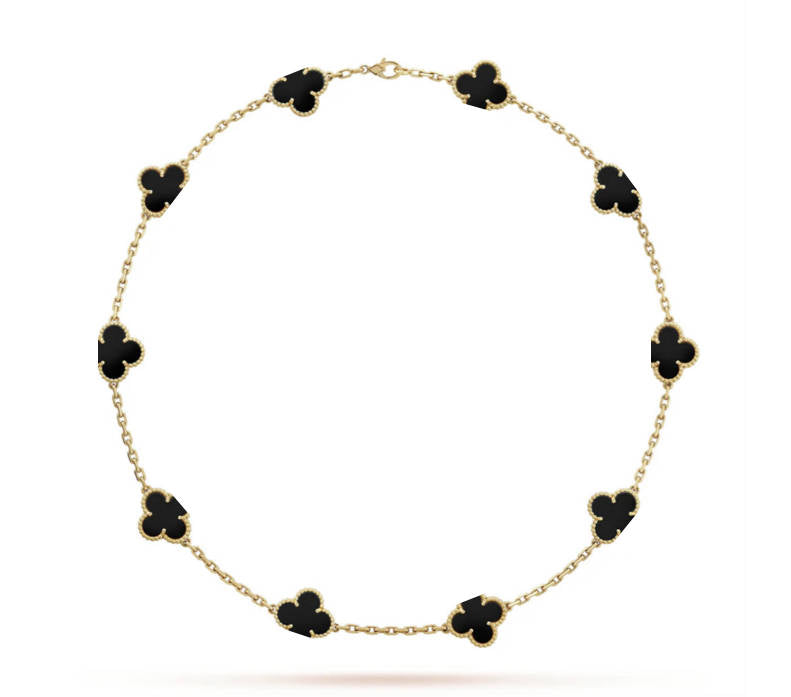 Clover Leaf Necklace, 925 Silver, 18K Gold Plated, 10 Motifs - image 9 of 9