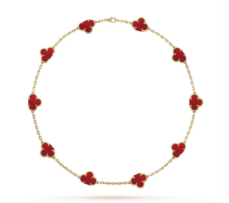 Clover Leaf Necklace, 925 Silver, 18K Gold Plated, 10 Motifs - image 3 of 9