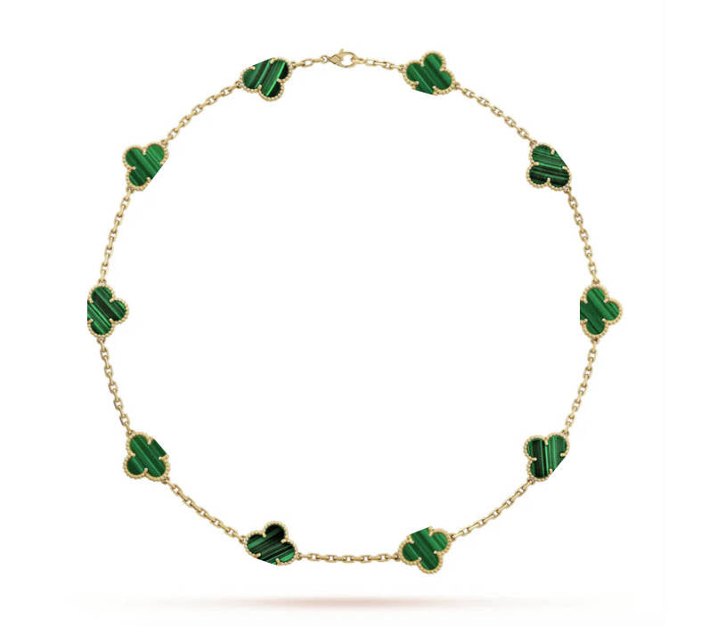 Clover Leaf Necklace, 925 Silver, 18K Gold Plated, 10 Motifs - image 4 of 9