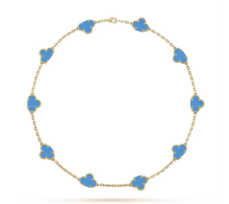 Clover Leaf Necklace, 925 Silver, 18K Gold Plated, 10 Motifs - image 5 of 9