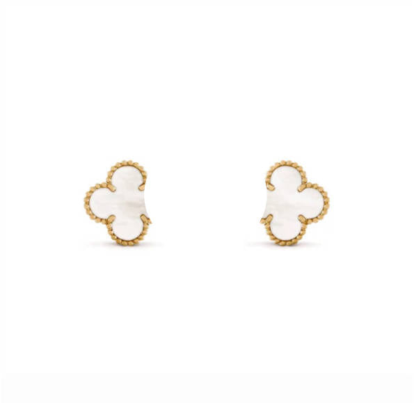 Clover Leaf Earstuds,925 Silver, 18K Gold Plated - image 8 of 19