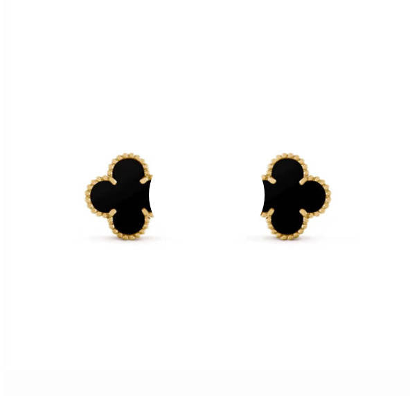 Clover Leaf Earstuds,925 Silver, 18K Gold Plated - image 9 of 19