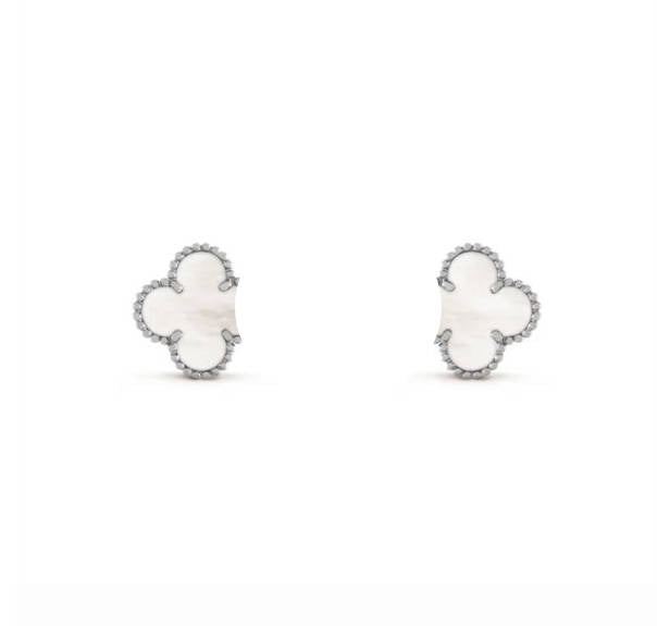 Clover Leaf Earstuds,925 Silver, 18K Gold Plated - image 5 of 19