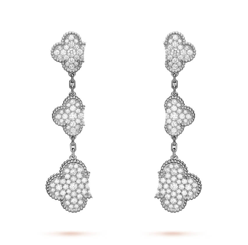 Clover Leaf Earstuds,925 Silver, 18K Gold Plated - image 13 of 19