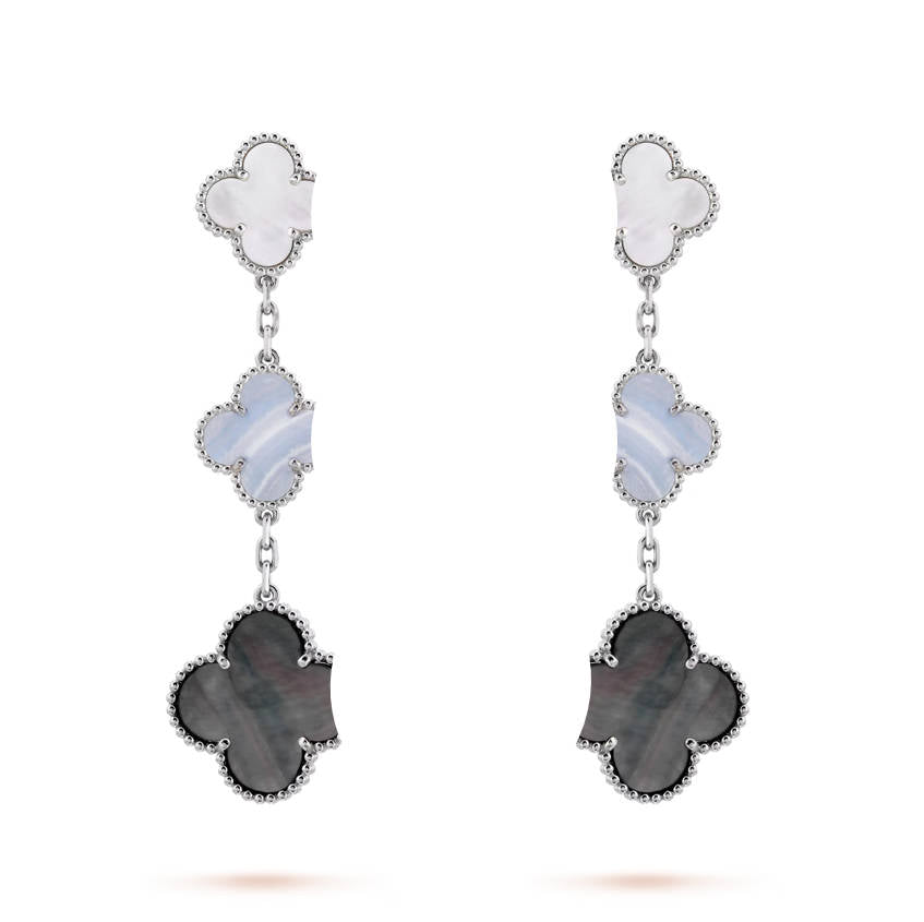 Clover Leaf Earstuds,925 Silver, 18K Gold Plated - image 14 of 19