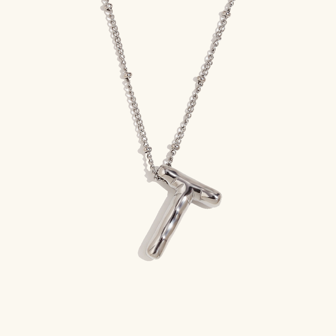 Balloon Initial 18K Gold-Plated Stainless Steel Necklace
