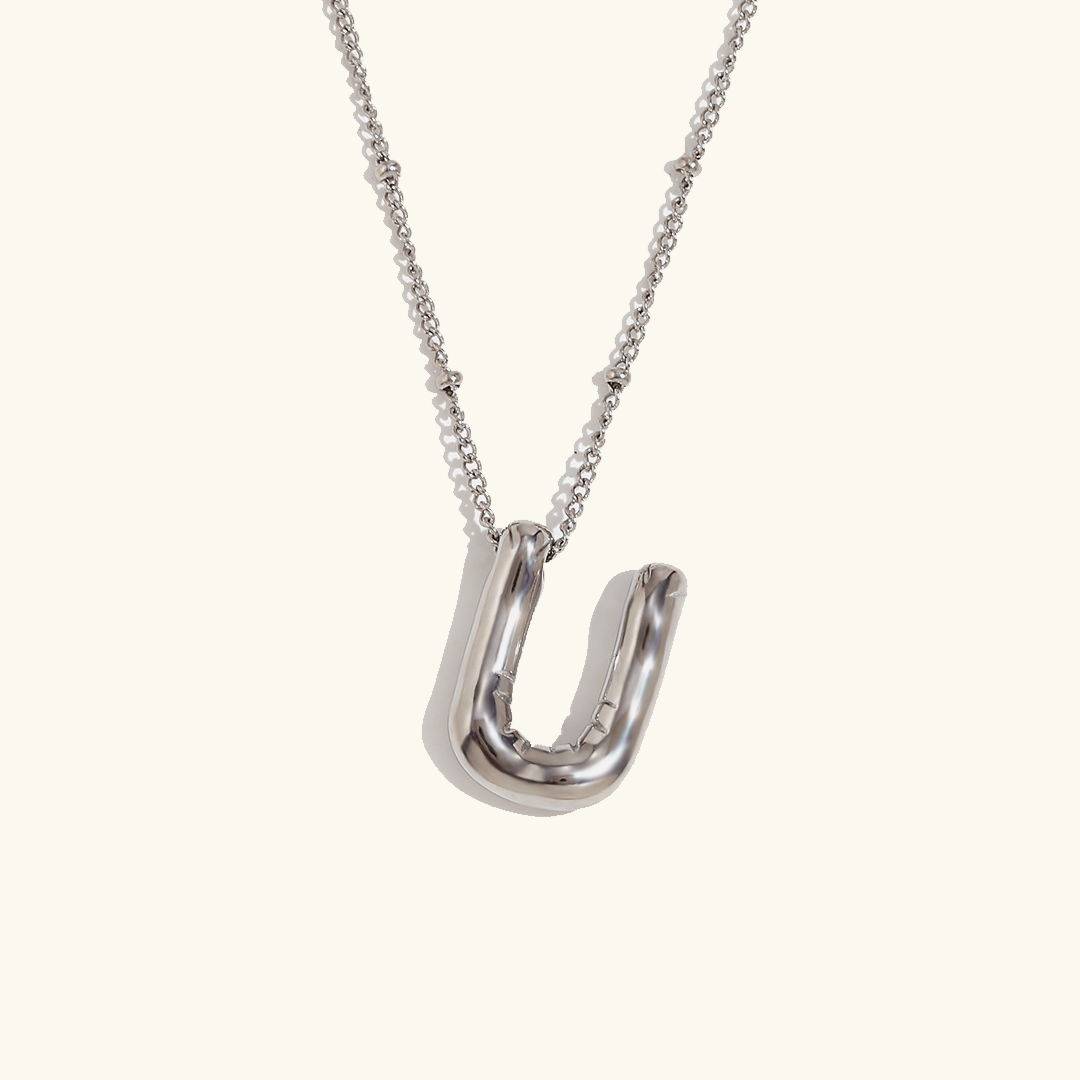 Balloon Initial 18K Gold-Plated Stainless Steel Necklace