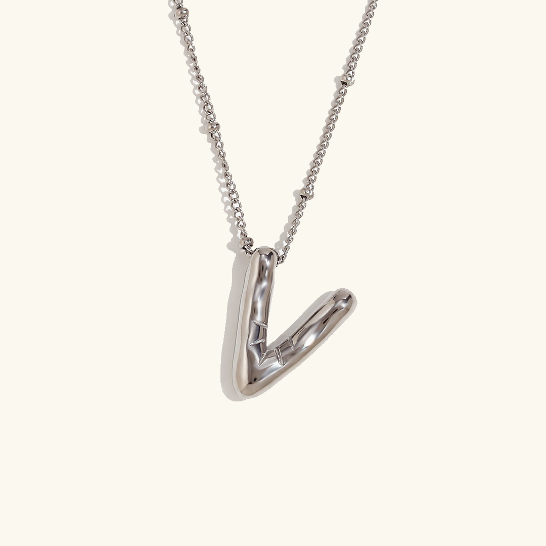 Balloon Initial 18K Gold-Plated Stainless Steel Necklace