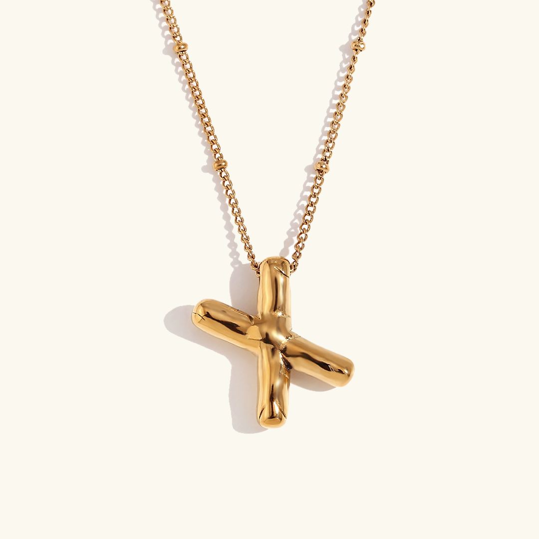 Balloon Initial 18K Gold-Plated Stainless Steel Necklace