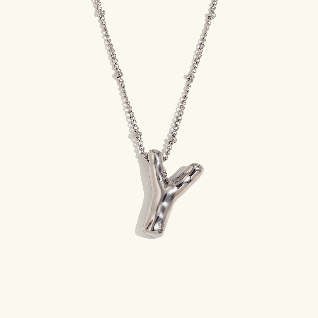Balloon Initial 18K Gold-Plated Stainless Steel Necklace