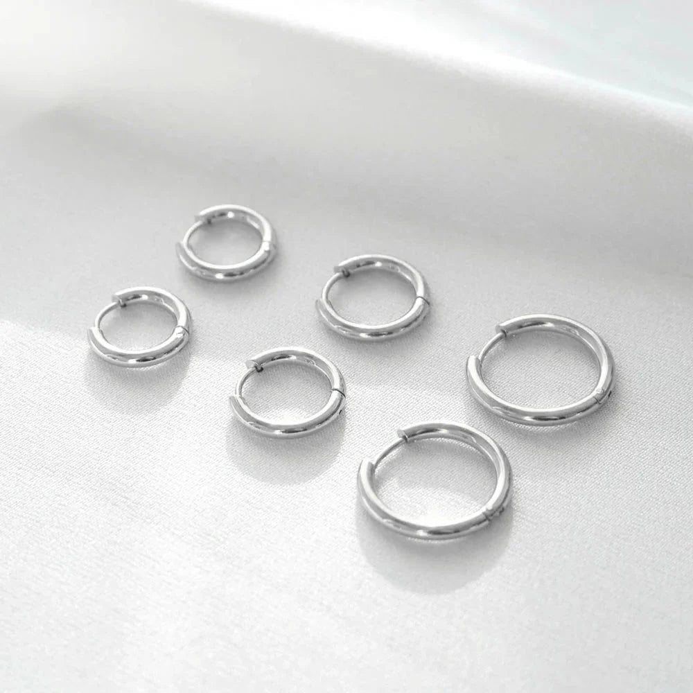 Classic Round Stainless Steel Hoops