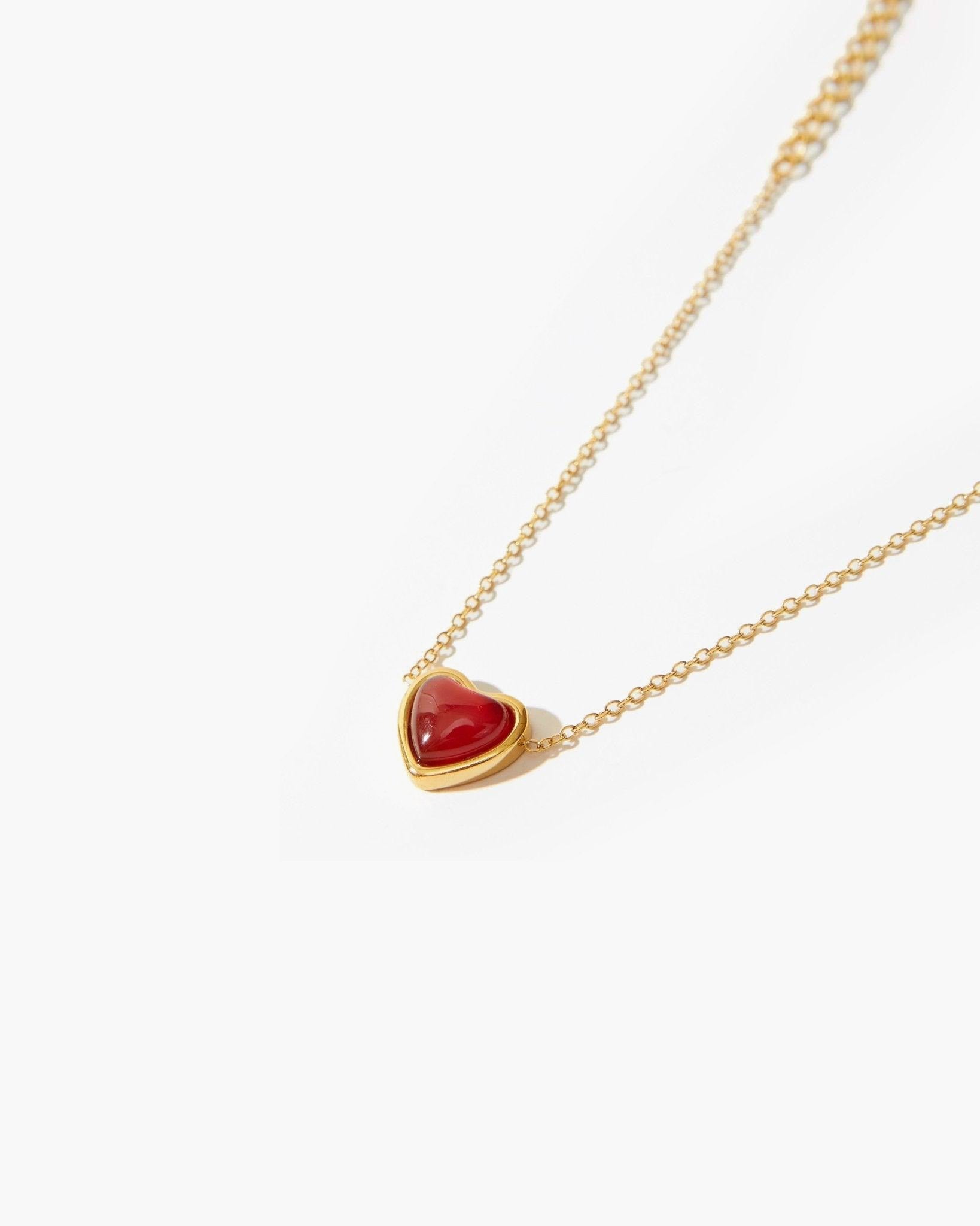Carnelian Stone Heart Bracelet