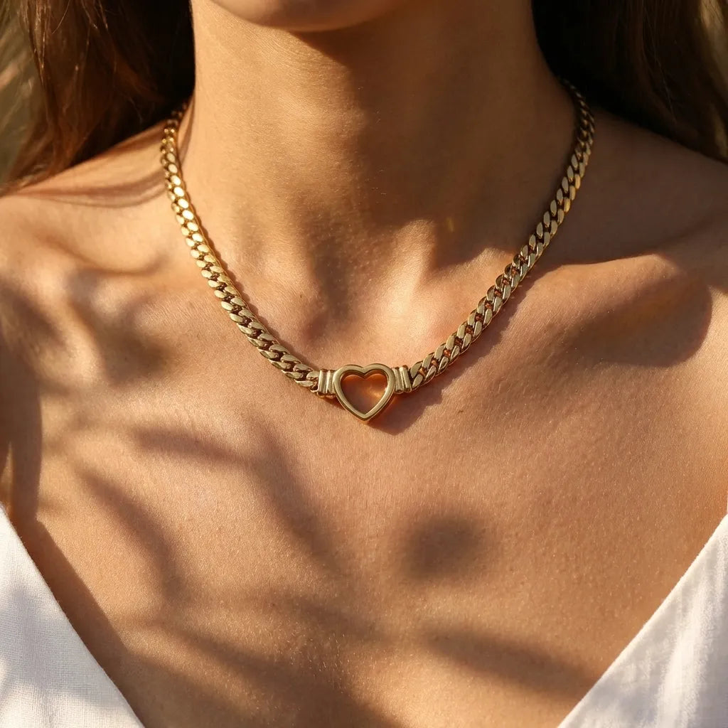 Vali Heart Choker 18K Gold-Plated Stainless Steel