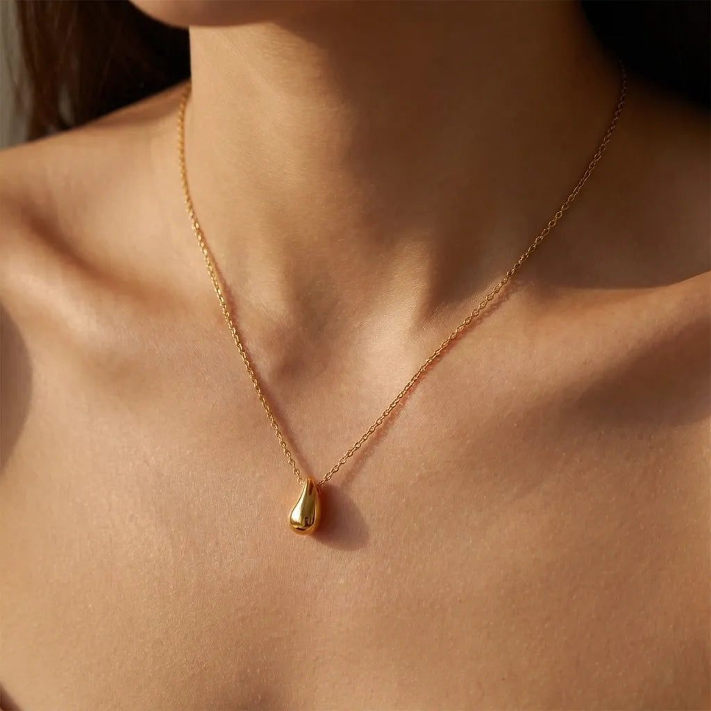 Sandra Drop 18K Gold-Plated Stainless Steel Necklace