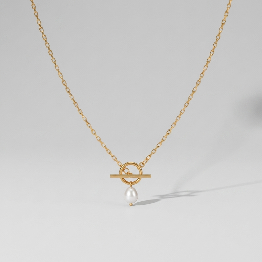 Ellen Pearl 18K Gold-Plated Stainless Steel Necklace