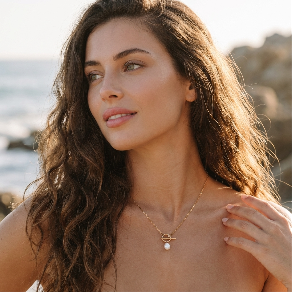 Ellen Pearl 18K Gold-Plated Stainless Steel Necklace