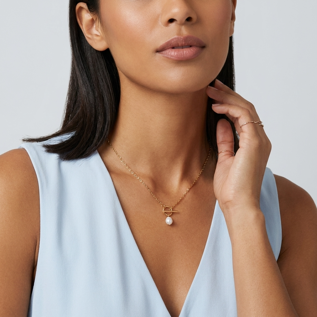 Ellen Pearl 18K Gold-Plated Stainless Steel Necklace