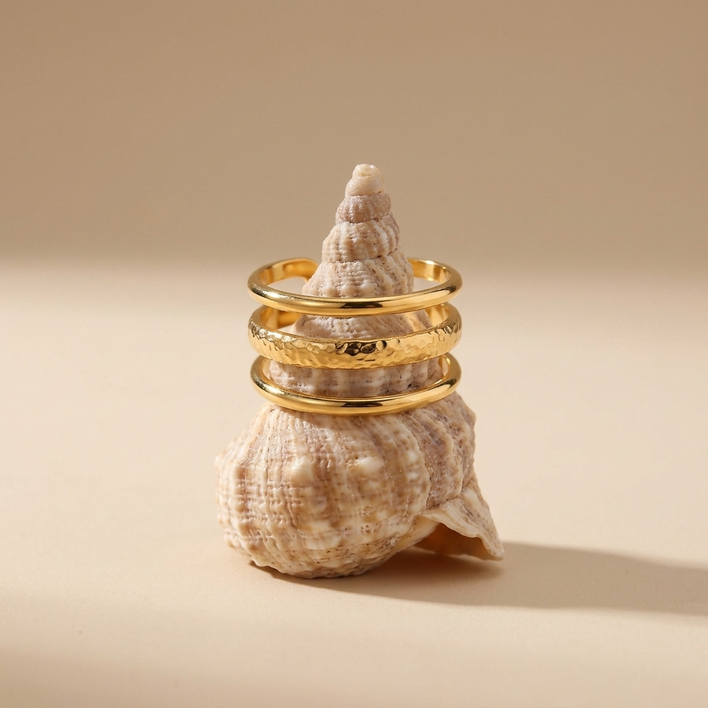 Shirley 18K Gold-Plated Stainless Steel Ring