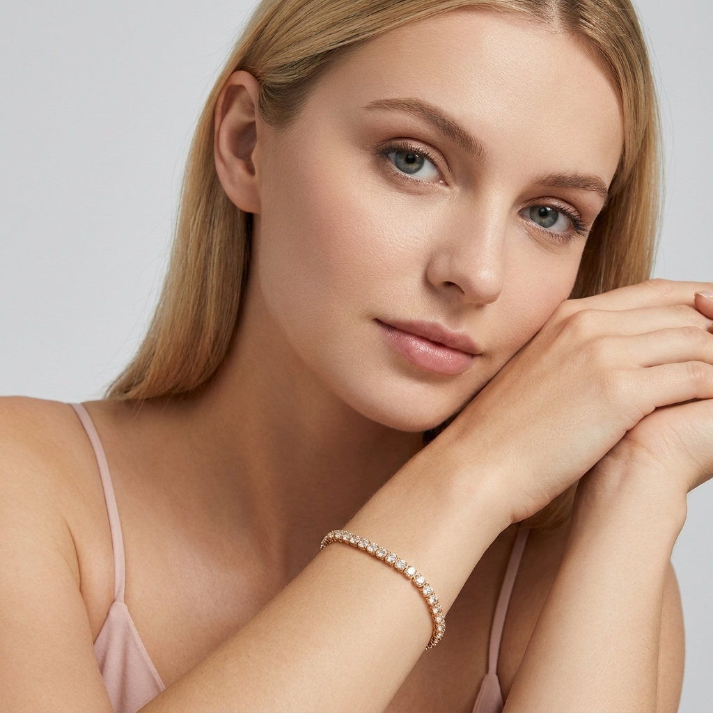 Lillian Tennis 18K Gold-Plated Stainless Steel Bracelet