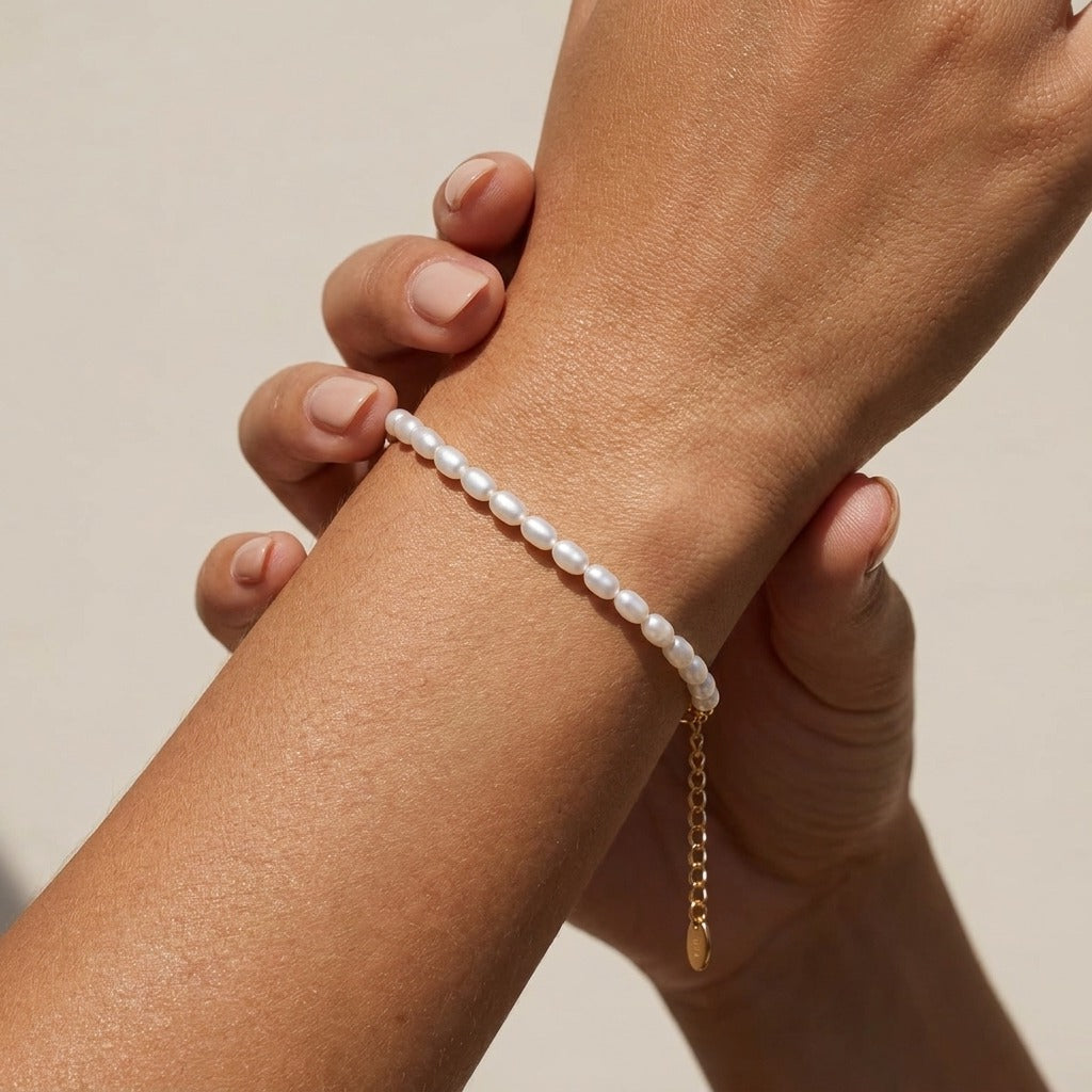 Olivia Pearl Stainless Steel Bracelet