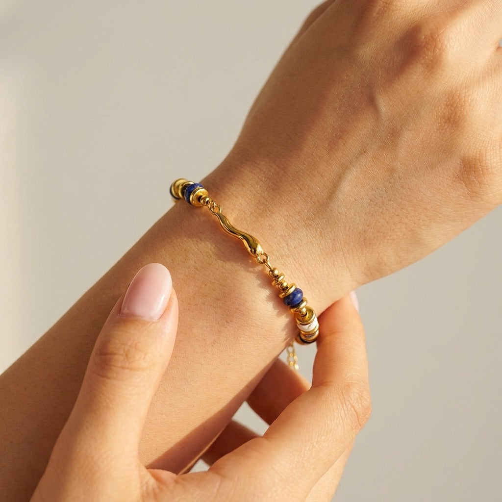 Quintessa Layered Chain 18K Gold-Plated Stainless Steel Bracelet