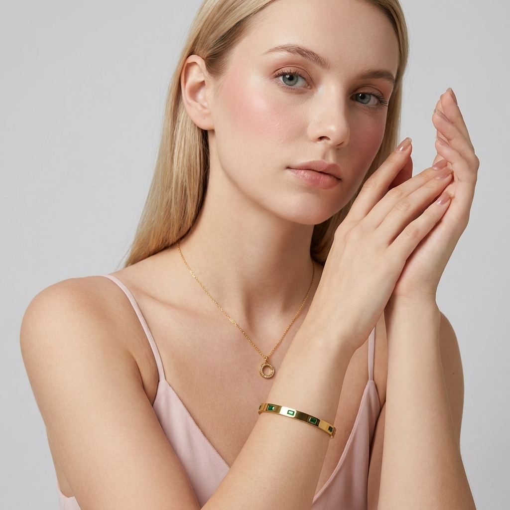 Hannah 18K Gold-Plated Stainless Steel Bracelet