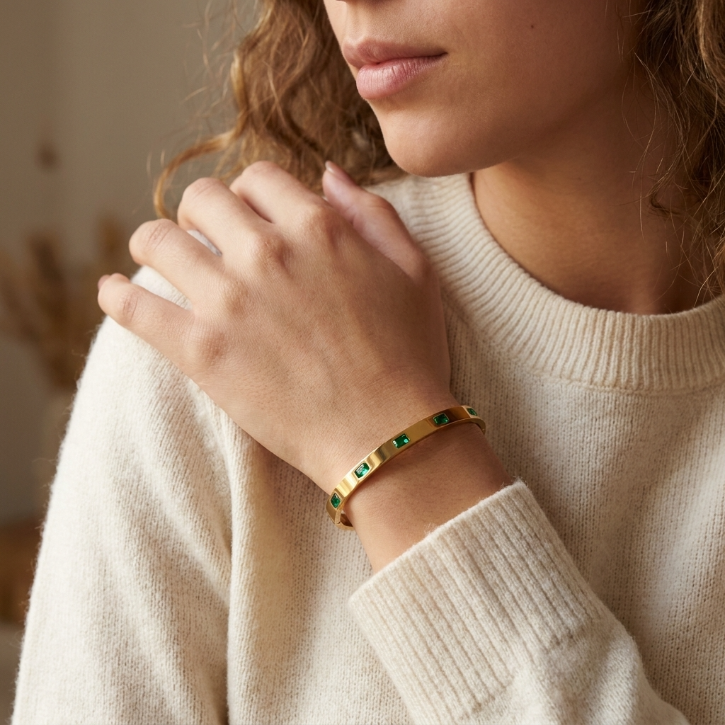 Hannah 18K Gold-Plated Stainless Steel Bracelet