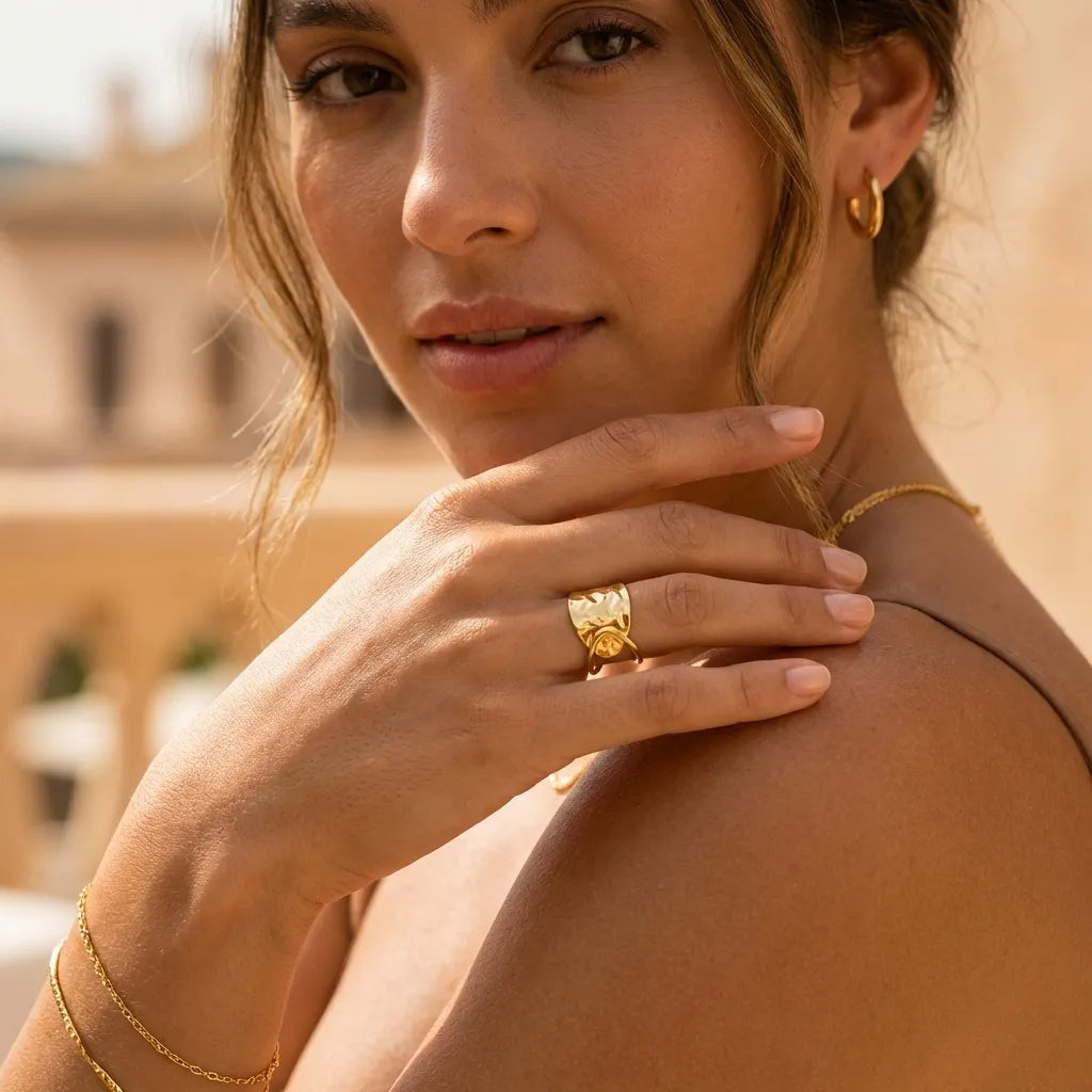Mabel 18K Gold-Plated Stainless Steel Ring