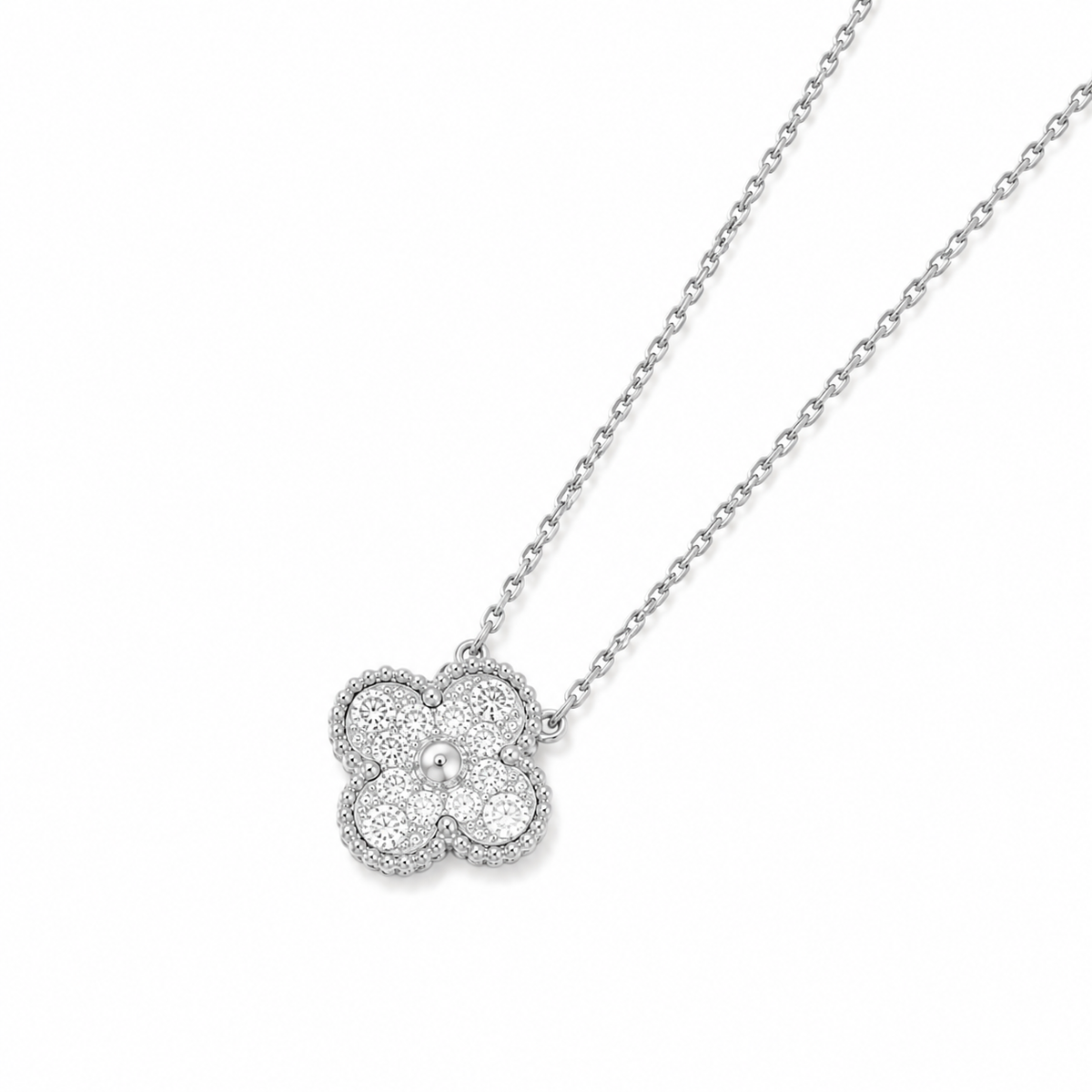 Clover Leaf Pendant Necklace in 18K Gold Plated Silver - image 10 of 22