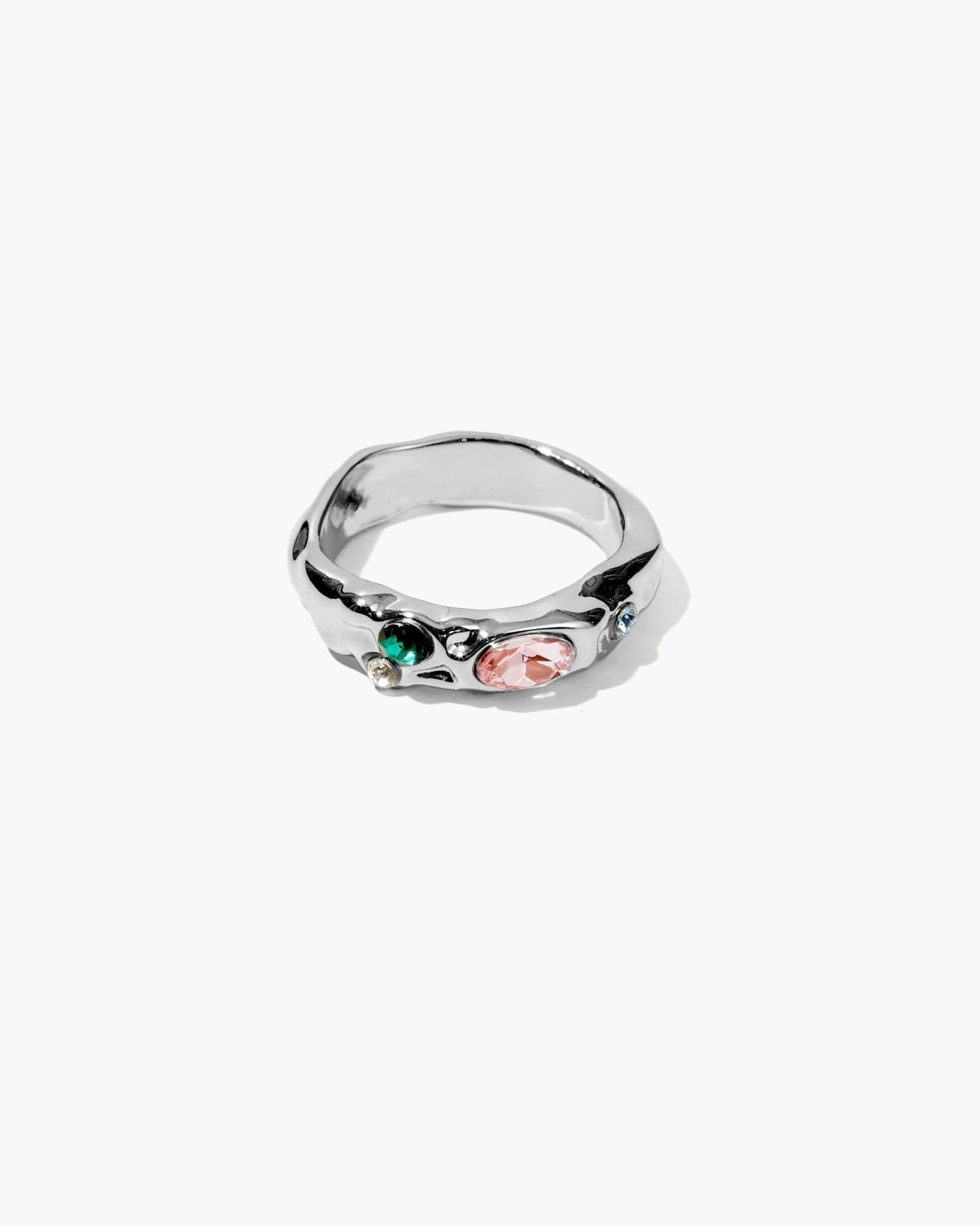 Gold Midday Gold-Tone Statement Cubic Zirconia Charm Ring