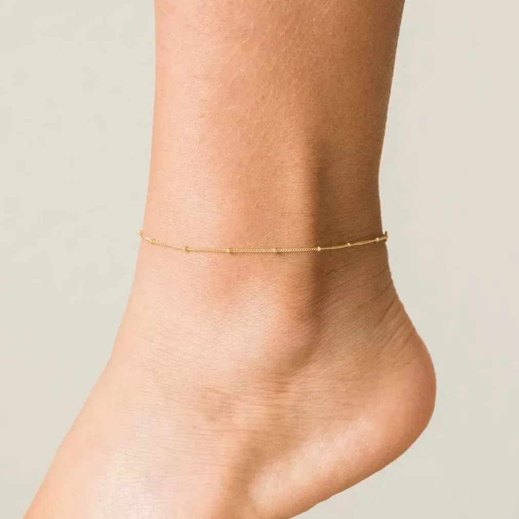 Wren 18K Gold-Plated Stainless Steel Anklet