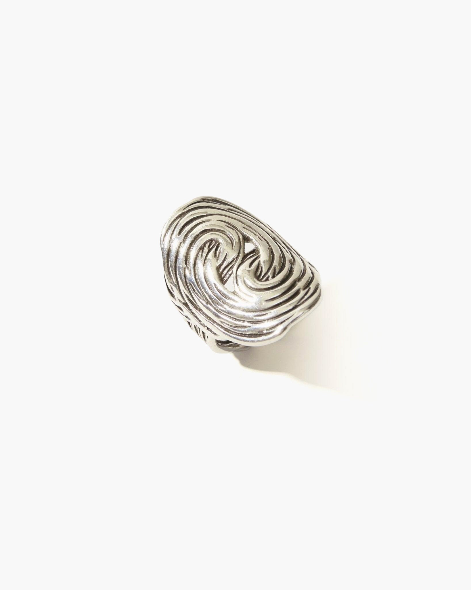 Silver Swirl Silver-Tone Ring